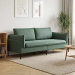 3-Vietis Sofa 3 vietos Jūrinė žalia 222 x 81 x 89 cm Aksomas