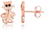 Diamond Sky Jewelry Sidabriniai auskarai-vinukai su cirkoniais &bdquo;Goldfish&ldquo;