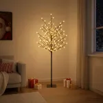 LED rutuliukų Kalėdų eglutė Juoda 18 x 18 x 120 cm Plienas