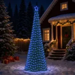 LED blizganti kalėdinė eglutė su pagrindu EKENAS 300 cm 475 LED