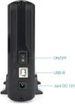 I&scaron;orinis diskų dėklas Tqe-3509b, palaiko 3.5" Sata standžiuosius diskus, Usb 2.0 prievadas greitam duomenų perdavimui, patvarus stilingas juodas dizainas, idealiai tinka įrenginių apsaugai