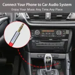 Garso kabelis 1m, 3.5mm mini-jack, nailono pynė