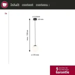 Paulmann 71073 led pakabinamas &scaron;viestuvas selection bathroom gove ip44 9w matinės juodos spalvos satininis vonios kambario &scaron;viestuvas