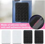 Qedboje 4 silikoninių mobiliųjų telefonų laikiklių rinkinys, automobilinis siurbtukas, lipnus, skirtas asmenukėms ir vaizdo įra&scaron;ams (8 x 5 cm) (juodas, baltas)