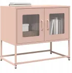 TV staliukas Vidaxl Tv spintelė, rožinė, 68x39x60,5 cm, &scaron;altai valcuotas plienas
