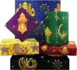 Dovanų pakavimo popierius su Eid Mubarak motyvais, 6 lapai