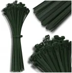 Kabelinės juostos 100 vnt žalios 100x2.5mm nailoninės