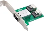 Cablecc dviejų prievadų mini sas hd sff-8644 į vidinį mini sas sff-8087 pcba moteri&scaron;ką adapterį su žemo profilio laikikliu