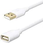 Fasgear Usb 2.0 prailginimo laidas 5m, baltas