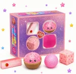 Magy Squishy fun box rinkinys rožinis koldūnas sviestas sūris kamuoliukas