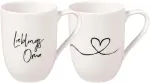 Villeroy & Boch Statement puodelių rinkinys "lieblingsoma", 2 dalių, balta, juoda, galima plauti indaplovėje, galima naudoti mikrobangų krosnelėje, dovanos mylimai močiutei, puodeliai močiutei, puodelis močiutei, kavos puodelis, auk&scaron;čiausios kokybės  ...