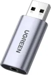 Stiprintuvas Ugreen Usb i&scaron;orinė garso plok&scaron;tė 2in1 į 3.5mm lizdą