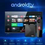 Ausinės Rupa Android Tv Box 11.0, 2024 Smart Tv Box 2gb Ram 16gb Rom Palaiko Hdr10.0 Wifi5 Dolby, Chromecast, Hulu, Netflix, Prime Video, Disney+ su nuotolinio valdymo pulteliu balsu, baltas
