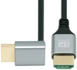 Xiwai 8k Hdmi 2.1 itin plonas Hdtv kabelis 1m 4k itin lankstus plonas laidas žemyn nukreiptas 90 laipsnių A tipo jungtis nuo vyri&scaron;ko iki vyri&scaron;ko kompiuteriui Hdtv projektoriui namų kinui