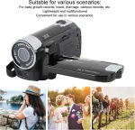 16mp 1080p Dv, pasukamas 2.7 colių Tft ekranas, 16x skaitmeninis priartinimas, asmenukių pa&scaron;vietimas, didelė talpa, Usb prievadas, (juoda)