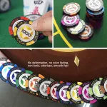 Liuer Liuer pokerio žetonai, 48 vienetų pokerio žetonai su verte, pokerio žetonai, kazino žetonai žymekliams skaičiuoti, pokerio žetonai, ruletė, kazino žetonai, pokerio rinkinys, keraminiai