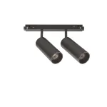 Pakabinamas &scaron;viestuvas Ideal Lux Dvigubas Magnetinis &scaron;viestuvas Montuojamas Į Bėgelį Ego Track Double 24W 3000K Bk