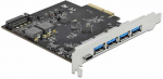 Delock PCI Express x4 Karte zu 1 x USB Type-C + 4 x USB Typ-A - SuperSpeed USB 10 Gbps