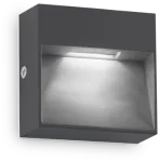 Sieninis &scaron;viestuvas Ideal Lux 1,5W LED sieninis fasado &scaron;viestuvas DEDRA, antracito sp., 3000K, IP65, 316871