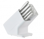 Ninja Kitchen StaySharp nerūdijančio plieno 6 dalių peilių rinkinys + baltas peilių laikymo blokas - K62006EUWH