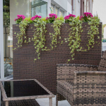 Stačiakampis sodo vazonas 150 x 30 x 120 cm wenge PATIO