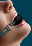 Ouch By Shots Ouch Halo Gold-Accented Breathable Intimate Ball Gag, Adjustable Strap