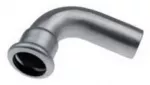 KAN-therm Presuota nipelio alkūnė 90&deg; 15mm neoksinis plienas - 6190349