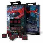 Dėlionė Q Workshop Cyberpunk Raudona Essential Kauliukų Rinkinys Juodos Ir Raudonos Spalvos