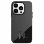 Karl Lagerfeld KLHMP16SSCMKMPCK Apple iPhone 16 6.1" dėklas telefonui juodos spalvos Silikoninis Shadow Metal Initial MagSafe