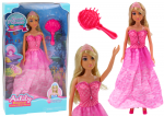 Lean Toys Anlily undinėlė princesė lėlė su rožine suknele ir &scaron;epečiu