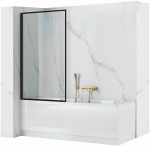 Vonios sienelė Rea Lagos Fix, 80 cm, Juodas