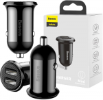 AUTOMOBILINIS ĮKROVIKLIS Baseus Grain Pro CCALLP-01 24W 4.8A 2x USB-A