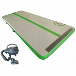 AirTrack pripučiamas gimnastikos kilimėlis MASTER 400 x 150 x 20 cm pilkai žalias