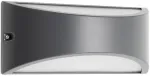Sieninis &scaron;viestuvas 10W LED sieninis lauko &scaron;viestuvas SCUDO, tamsiai pilkas, 3000K, IP54