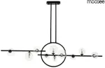 17W LED + 10xG9 pakabinamas &scaron;viestuvas ALURE LINE TWIN 120, juodas, 3000K, lemputės parduodamos atskirai