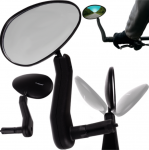 Kairysis dviračio veidrodėlis, juodas