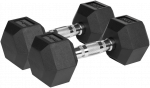 Ketaus guma dengti hanteliai HEX 2x7,5kg REBEL ACTIVE