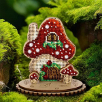 Wonderland Crafts Karoliukų siuvinėjimo rinkinys ant medžio su PRECIOSA, 10x10 cm
