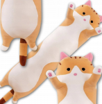 Happy People An 78/23 pliu&scaron;inis žaislas - ilgas katinas, rudos spalvos, 50cm