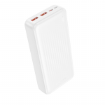 Borofone Power Bank 20000mAh BJ80A Clever - 2xUSB + Type C - QC 3.0 22,5W + PD 20W baltos spalvos