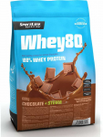 SportLife Whey80 Chocolate + Stevia i&scaron;rūgų baltymų milteliai, 600 g