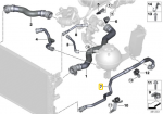 BMW Radiatorio &Scaron;launis G30 G31 G32 G11 G12 G14 G15 Originalus 17128573220