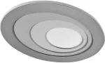Lubinis &scaron;viestuvas 59W LED pavir&scaron;inis &scaron;viestuvas ORBIS SPIRAL, pilkas, 3000K, dimeriuojamas