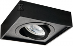 Įleidžiamasis &scaron;viestuvas KANLUX MINI GORD, 1 x GX5,3/GU10, max 35 W, juodos sp., 9,8 x 9,8 x 5 cm