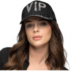 Kepurė Boland Party Partners B.V. Juoda VIP kepuraitė su cirkoniais