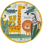 Amscan Get Wild tallerkner, 23 cm