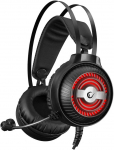 Rampage RM-K29 THUNDER juodos žaidimų ausinės su mikrofonu, 2F 1M garso skirstytuvas
