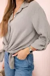 Moteri&scaron;ka muslino palaidinė oversize, kapučino spalvos