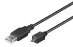 Goobay USB 2.0 Hi-Speed laidas, juodas, 1,8 m, 1,8 m, USB A, Mini-USB B, USB 2.0, 0,48 Gbit/s, juodas