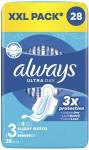 Always Ultra Day Super Extra Quatro sanitary napkins 28 pcs Intymioji higiena Įklotai ir higieniniai paketai Moterims